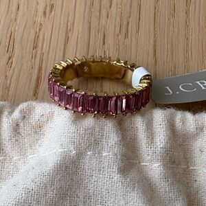 J. Crew Gold and Pink Women's Ring